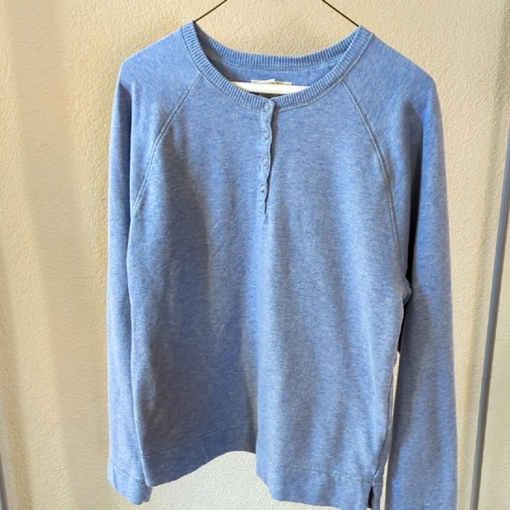 Blue Henley Sweatshirt